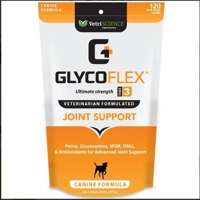 GlycoFLEX לטיפול בדלקות מפרקים בכלבים (60 לעסניות) לכלבים קטנים